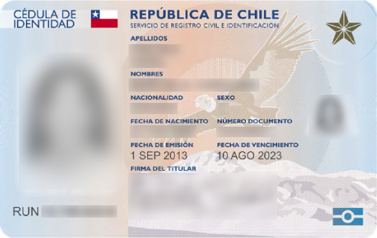 Cedula de Identidad de Ejemplo